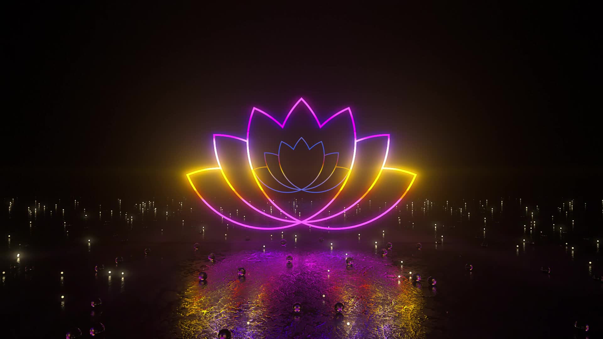 莲花舞台背景素材