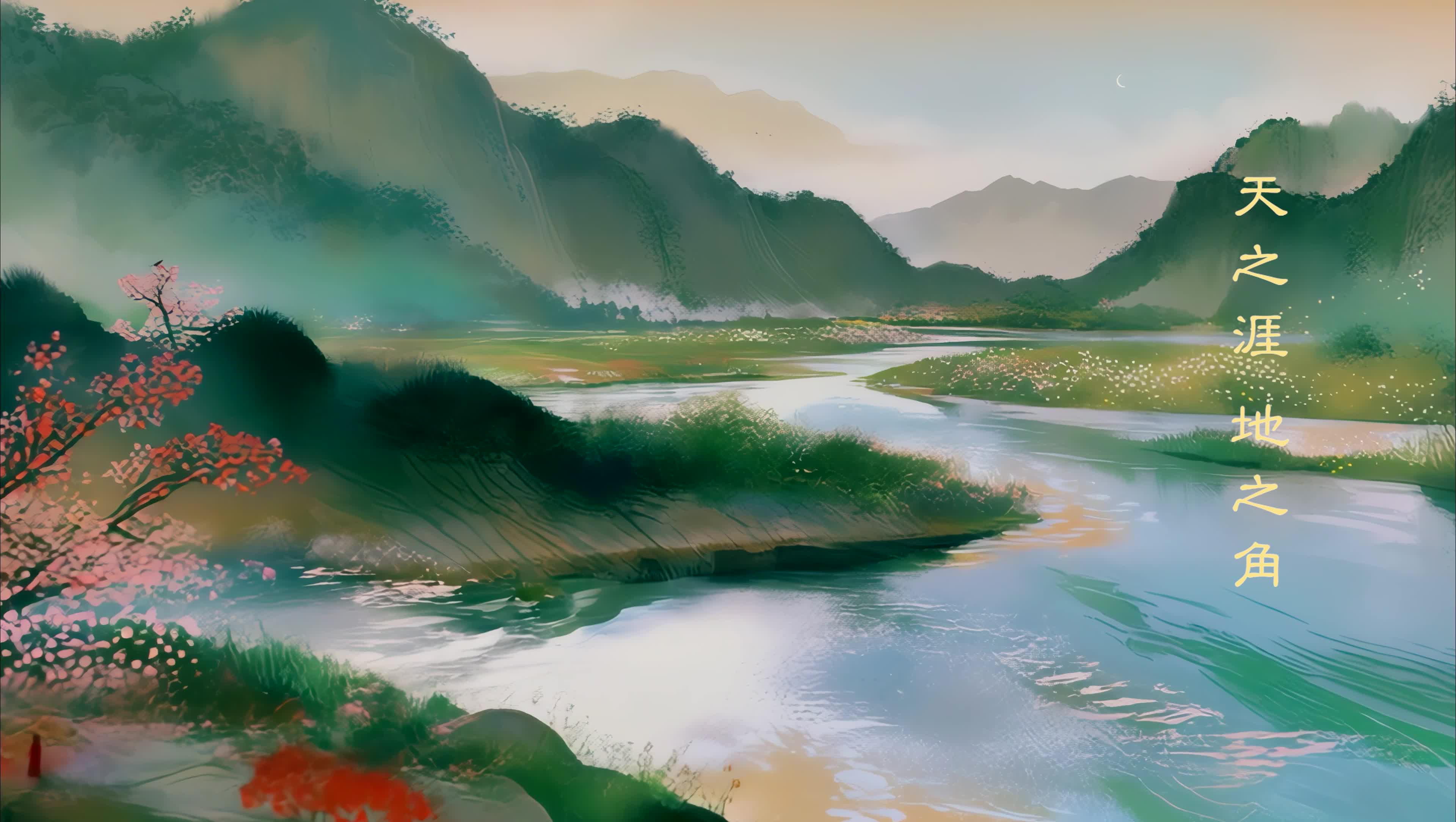 少儿歌曲送别led视频背景-有词