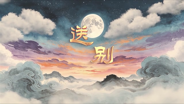 送别led视频背景-画面有词