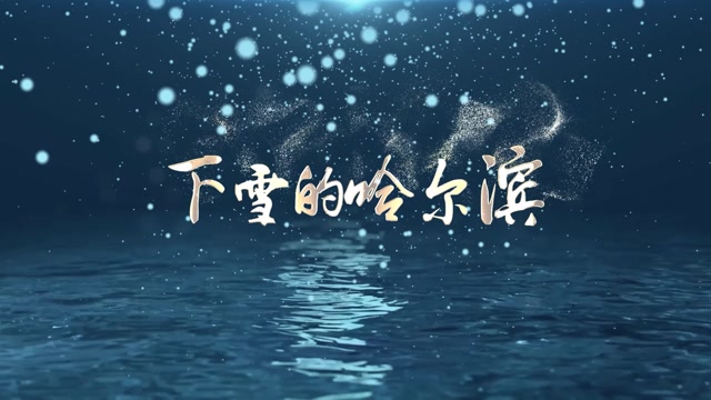 亚麻歌曲下雪的哈尔滨led视频背景-无歌词