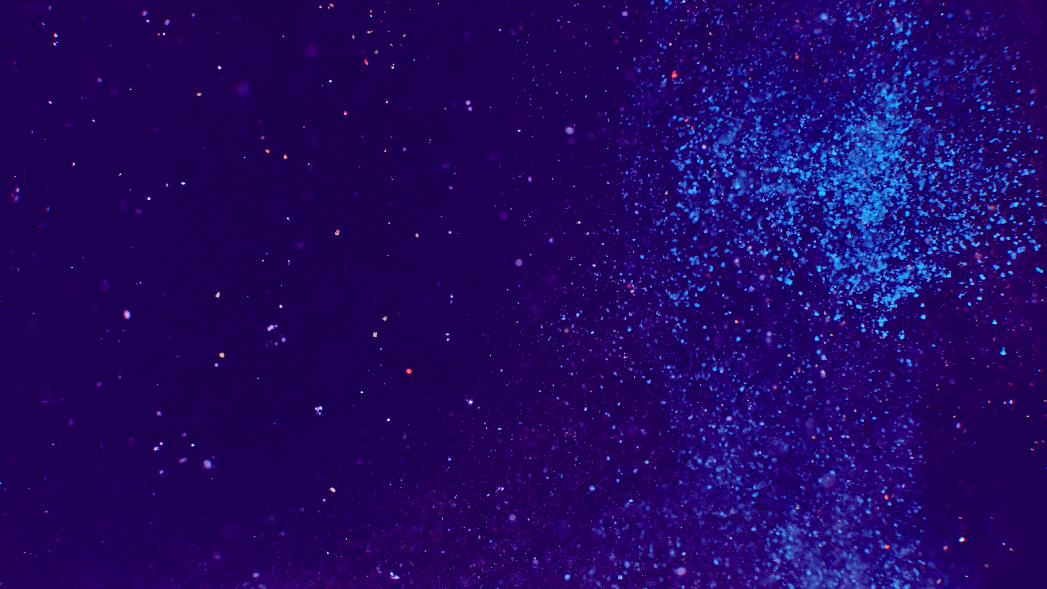 蓝色唯美浪漫粒子星空视频背景素材