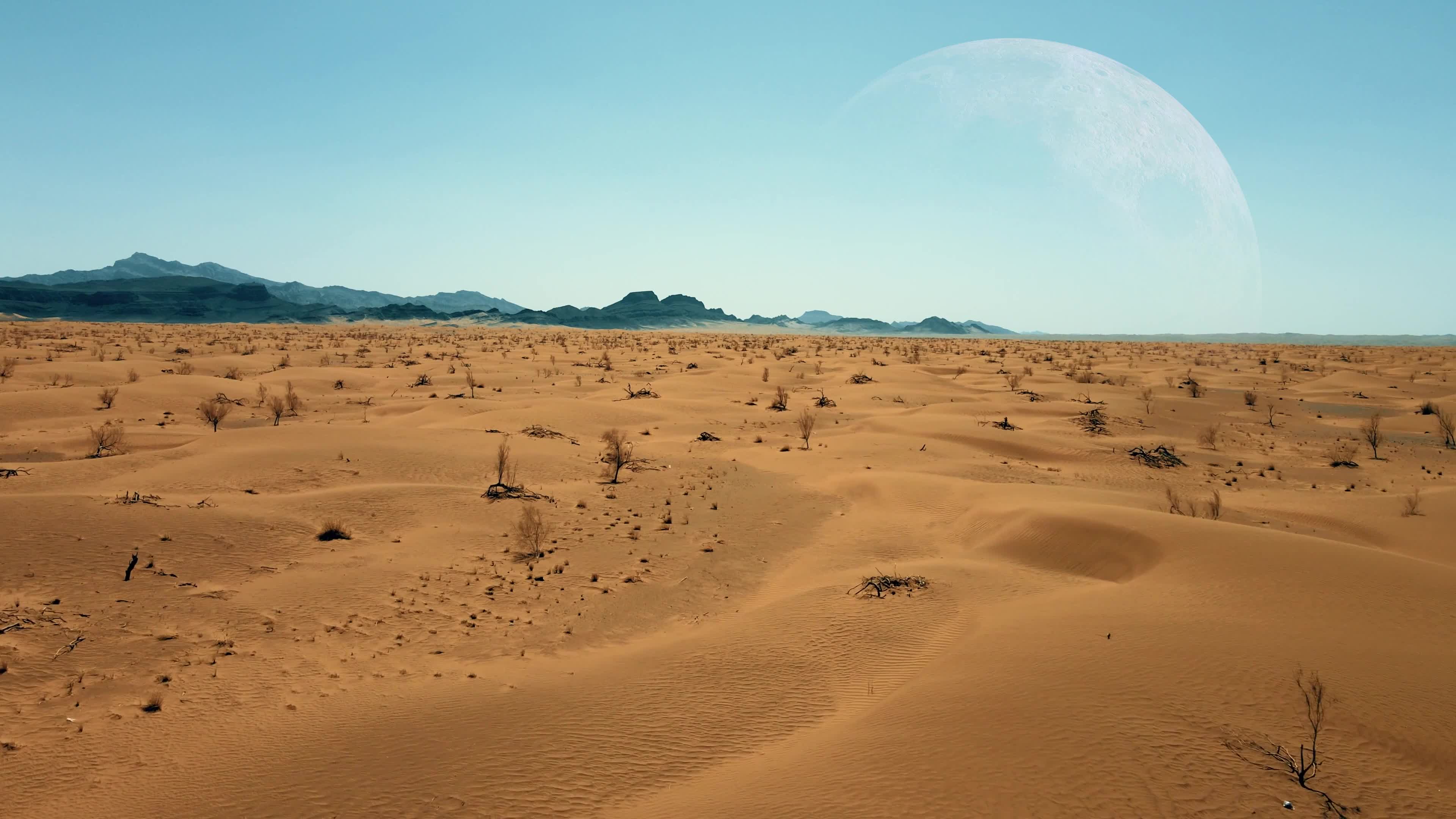 实拍大自然风景大漠沙漠视频素材