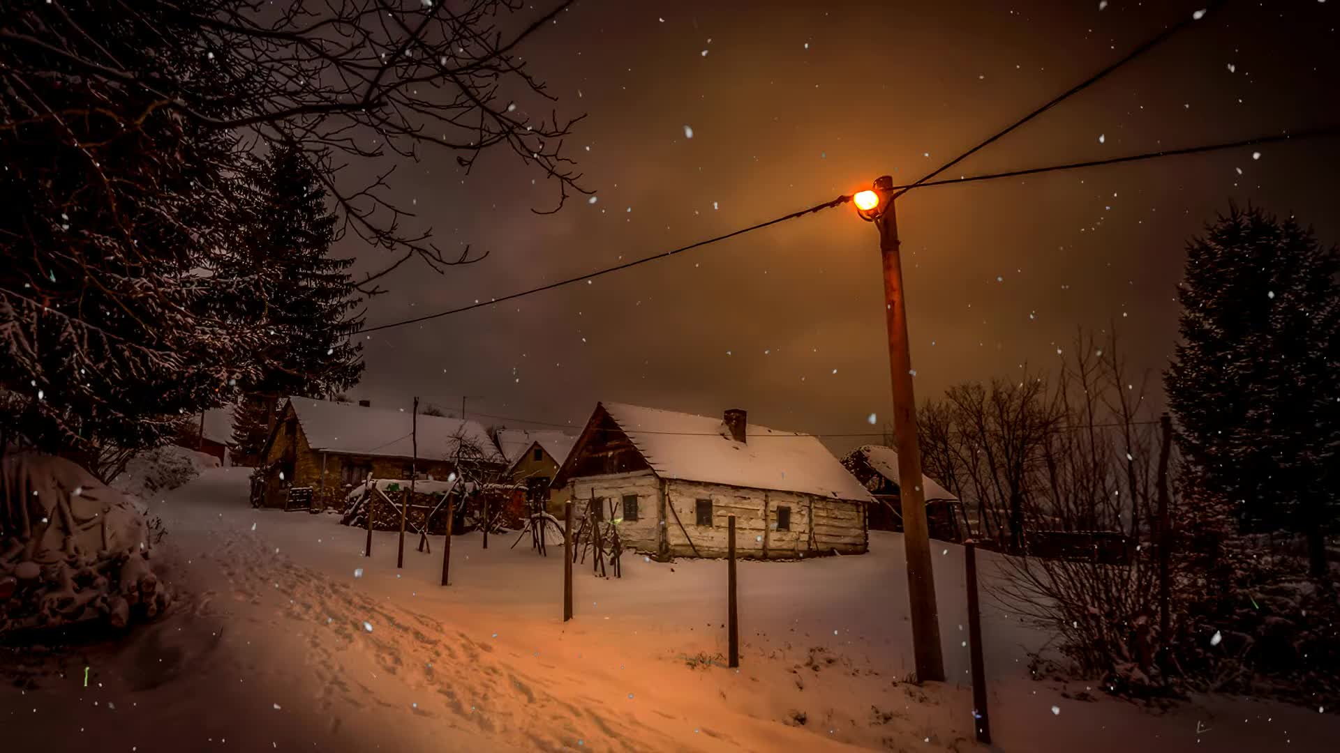 冬天晚上农村黑夜图片图片