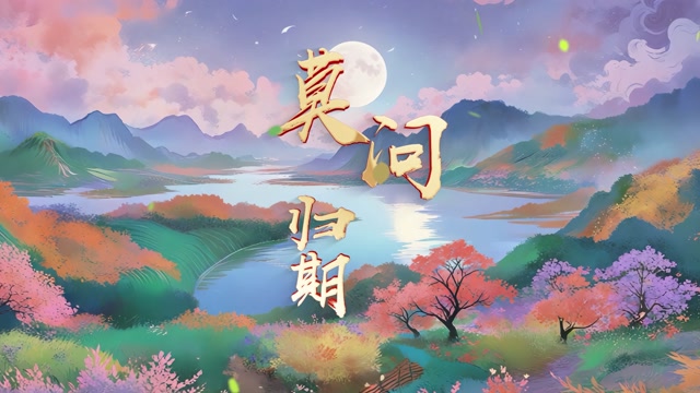 歌曲莫问归期led视频背景-有词