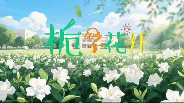 栀子花开led视频背景-无词