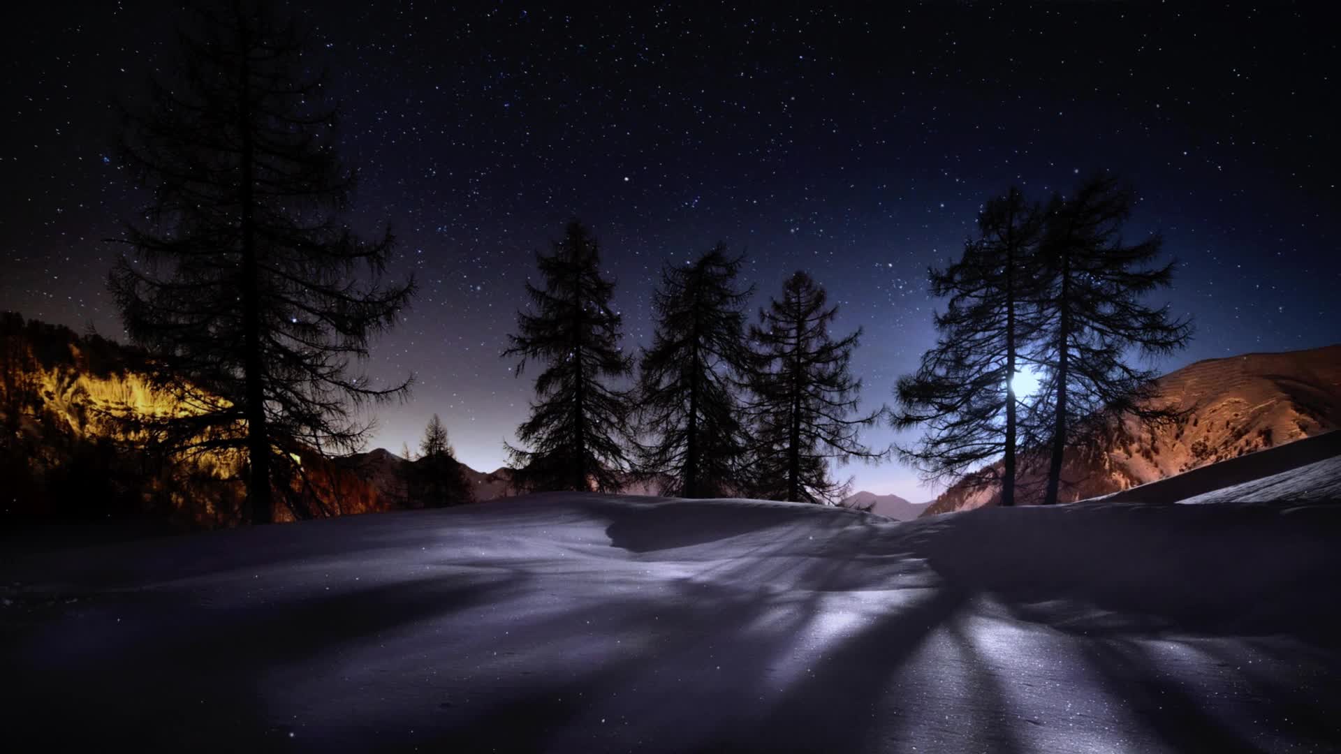 冬季夜景