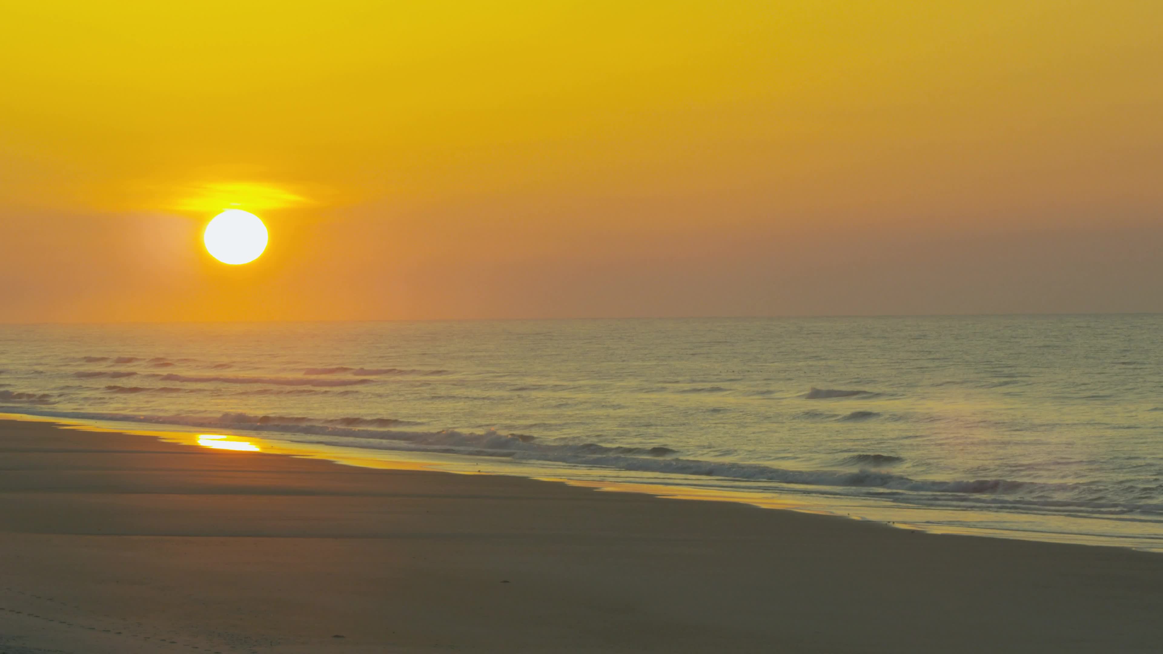 实拍大自然海边日落风景视频背景素材