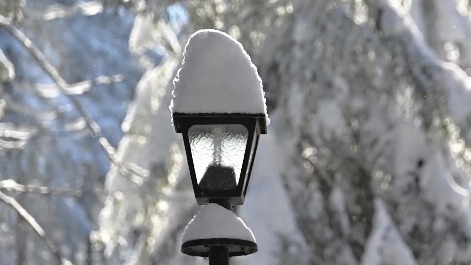 实拍冬季城市雪景视频素材