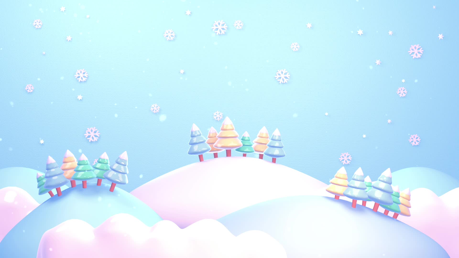 冬天雪花动画素材