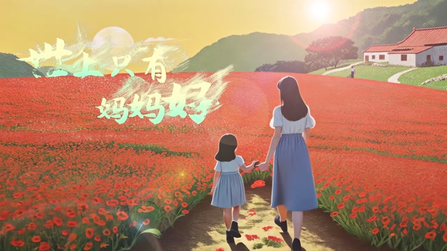 儿歌世上只有妈妈好led视频背景-有词