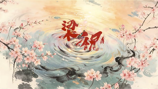 周深歌曲梁祝led视频背景-画面有词