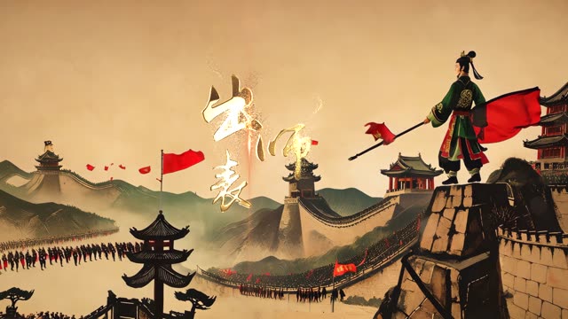 朗诵出师表led视频背景