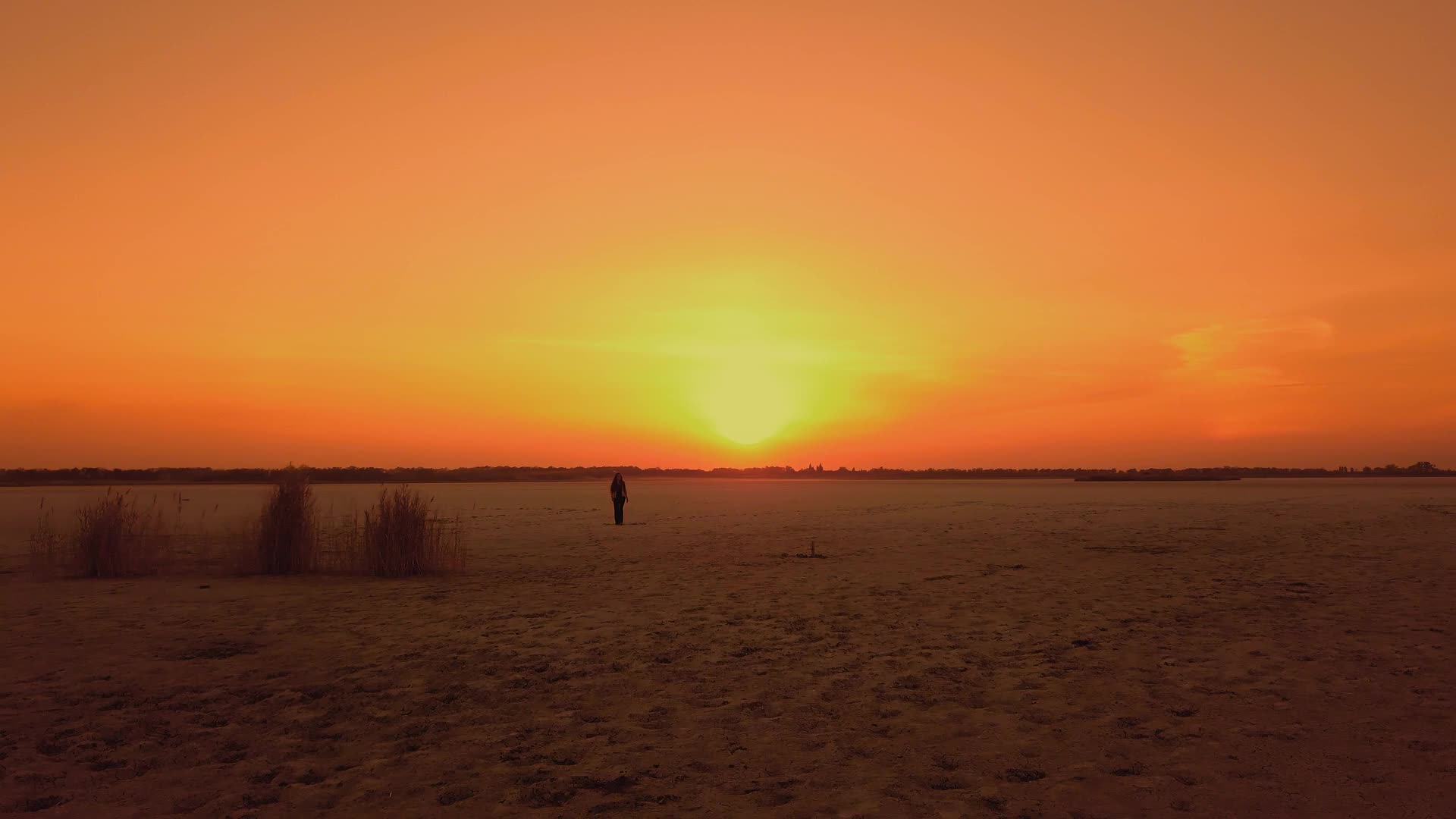 实拍日落沙漠视频素材