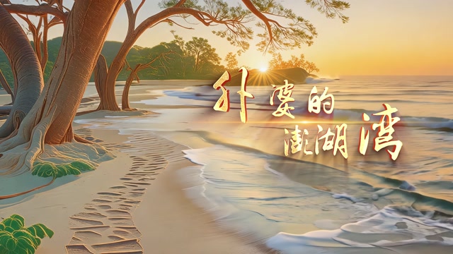 段丽阳歌曲外婆的澎湖湾led视频背景-有词