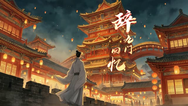辞九门回忆led视频背景-画面有词
