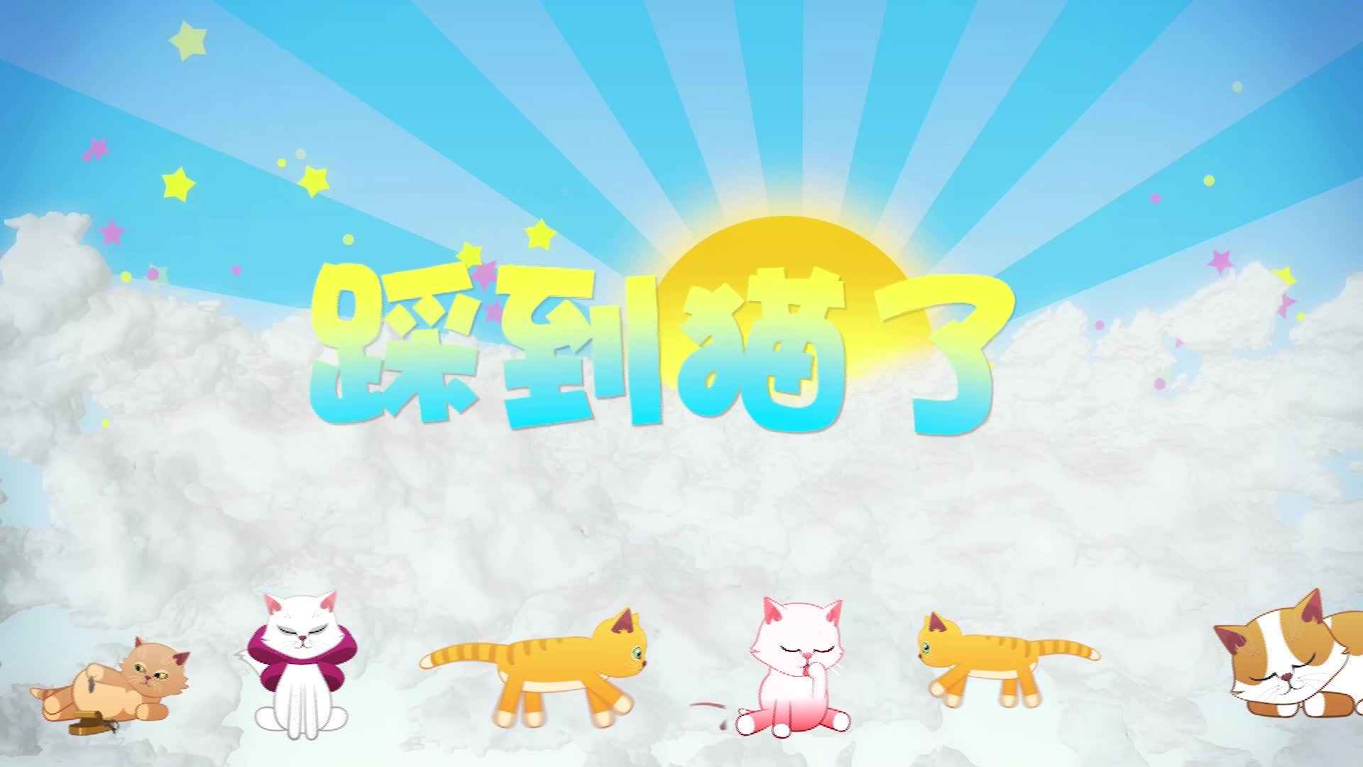 合唱歌曲踩到猫了led视频背景-有词