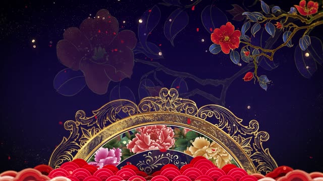 花瑶女led演出舞台视频背景