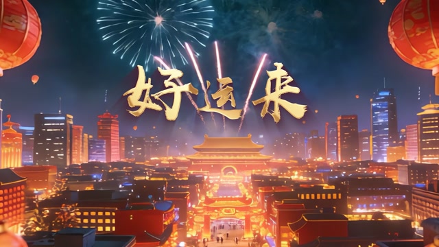 好运来led视频背景-无词