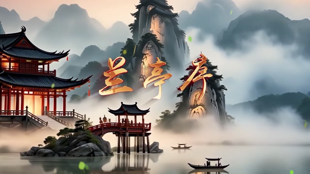 周深歌曲兰亭序led视频背景-有唱词