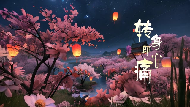 转身即心痛led视频背景- 有词