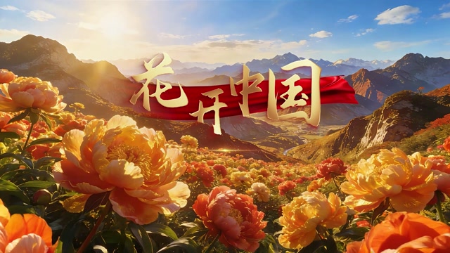 童声合唱花开中国led视频背景