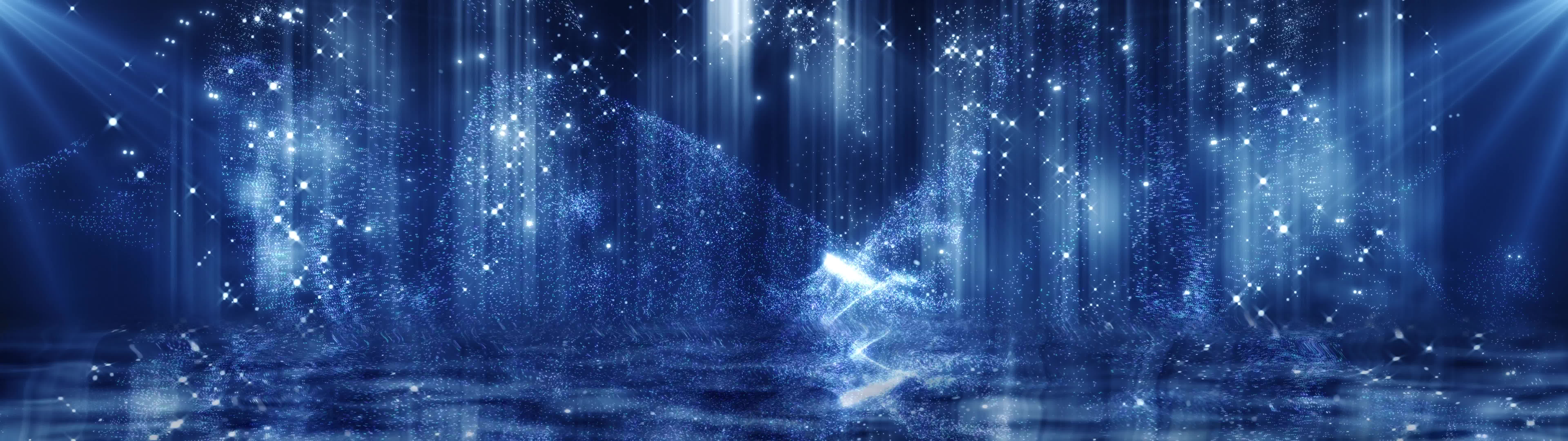 蓝色粒子光效动画背景素材