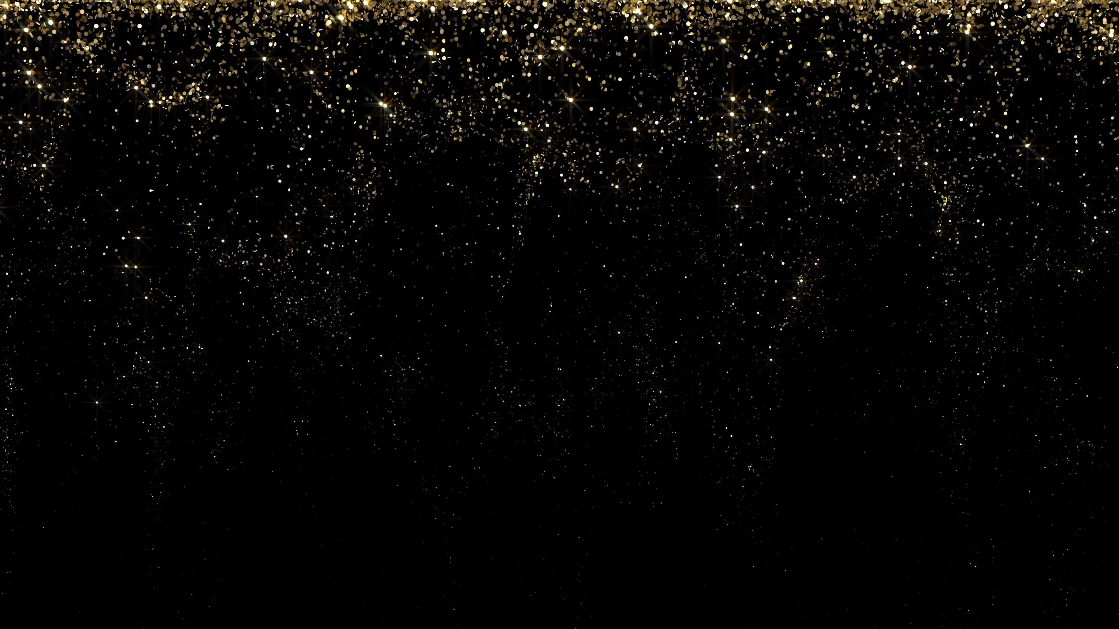 金色粒子雨动画背景