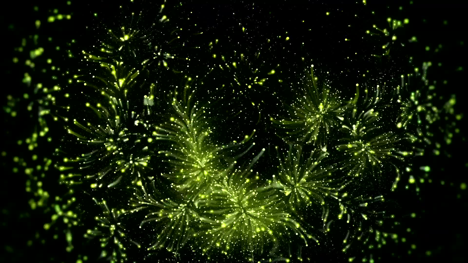 绿色粒子光效舞台视频背景素材