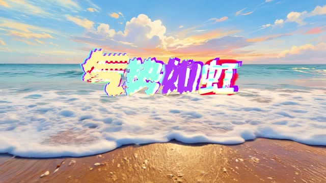 气势如虹led视频背景-画面有词