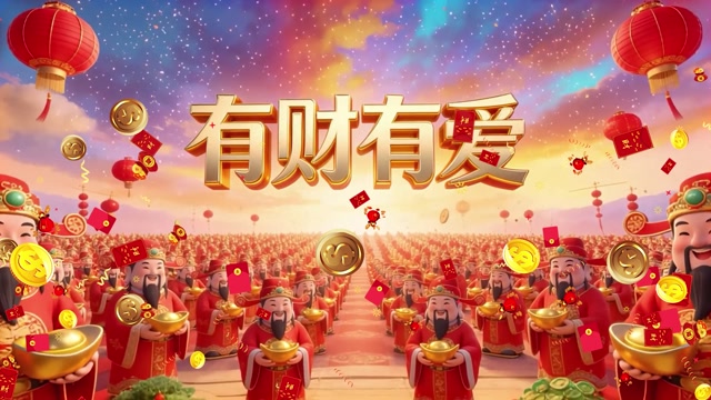 有财有爱led视频背景-企业授权补差价专拍链接