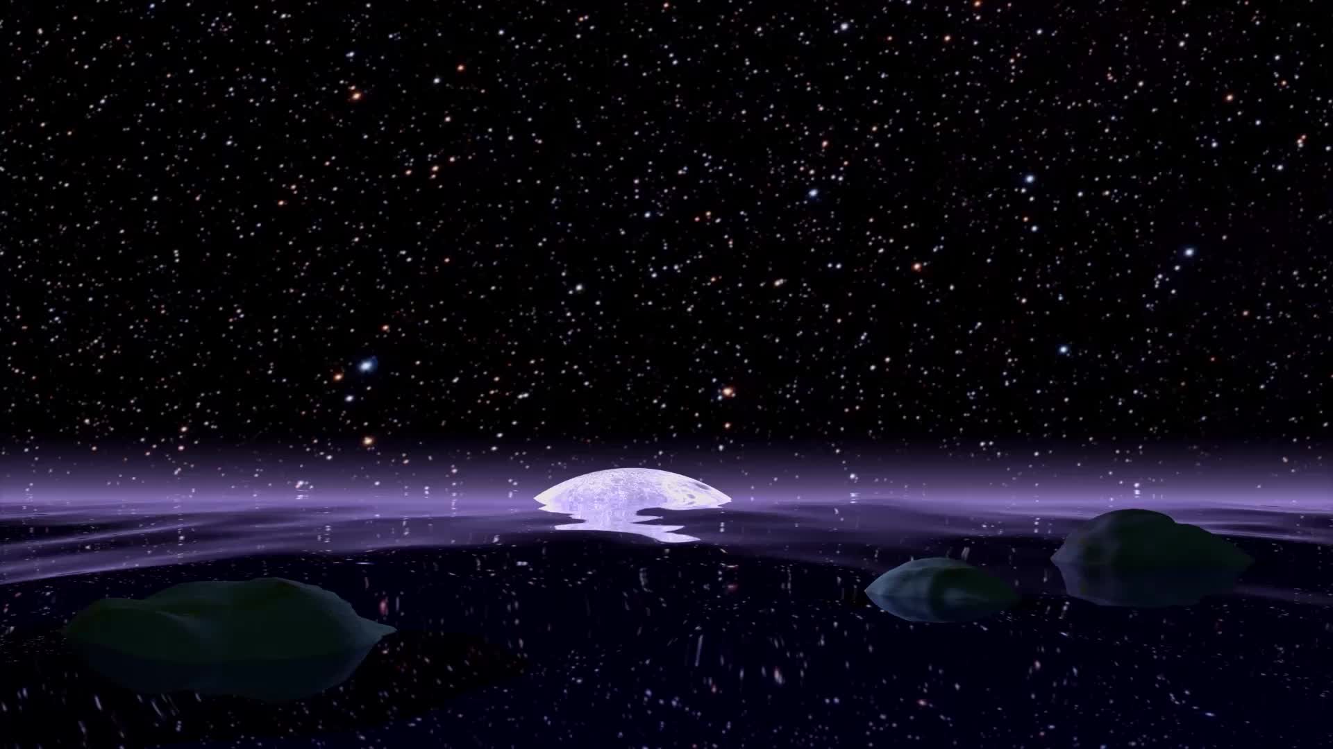 歌曲若月亮没来led视频背景-无词